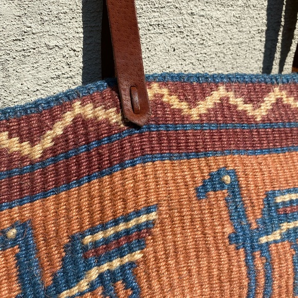 Western Aztec Leather Strap Purse - Picture 2 of 6